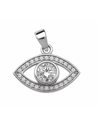 Colgante para Mujer Ojo Turco en Plata de Ley con Circonitas - Plata 925