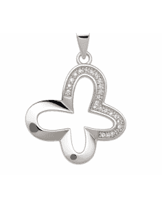 Colgante para Mujer de Plata Mariposa con Circonitas - Plata 925