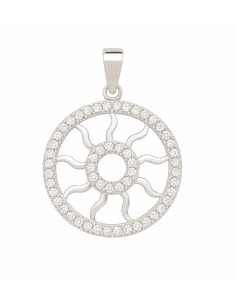 Colgante para Mujer Sol de Plata con Circonitas - Plata 925