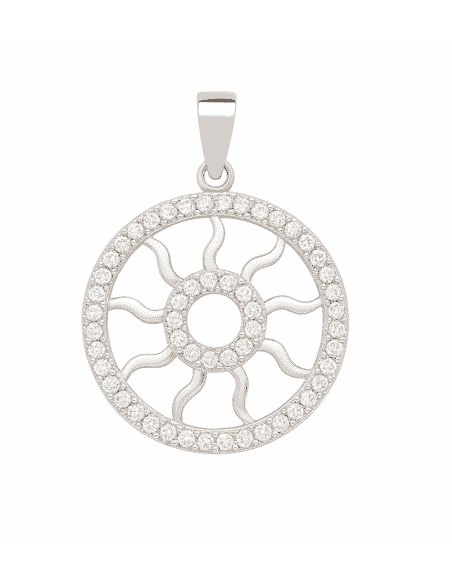 Colgante para Mujer Sol de Plata con Circonitas - Plata 925