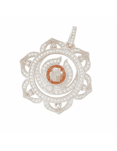 Colgante para Mujer Mandala en Plata de Ley con Circonitas Blancas y Topacio - Plata 925