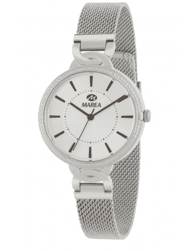 Reloj para Mujer de Acero con Correa de Malla y Esfera Blanca - Marea B54258/3