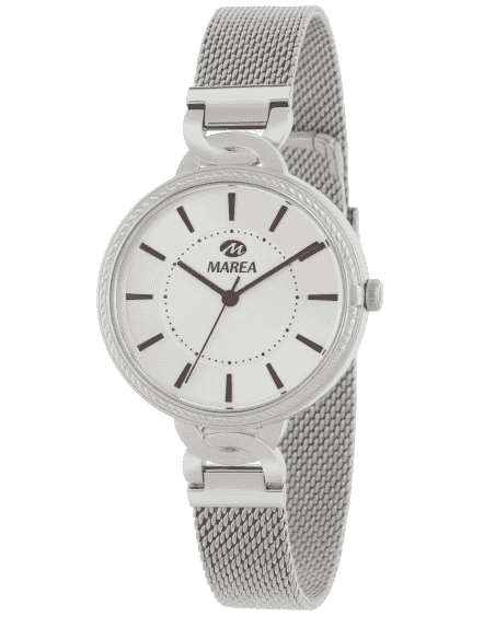 Reloj para Mujer de Acero con Correa de Malla y Esfera Blanca - Marea B54258/3