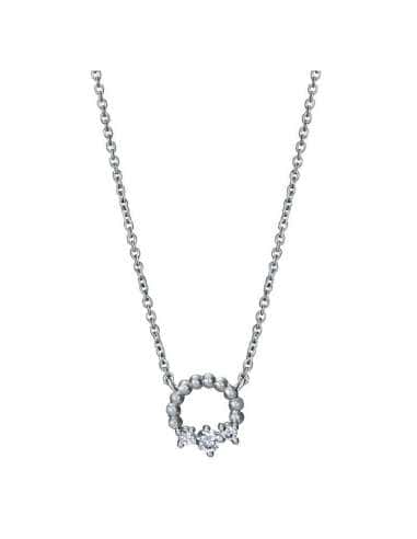Collar para Mujer de Plata de Ley con Colgante Circular y 3 Circonitas - Viceroy 7128C000-38