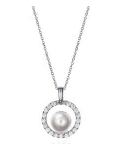 Collar para Mujer en Plata Bañada en Rodio con Circonitas y Perla Blanca - Viceroy 71044C000-68