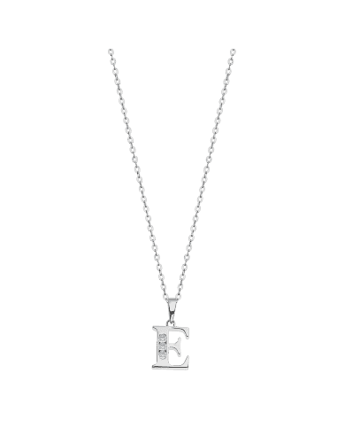 Collar para Mujer de plata de ley con la letra E - Lotus LP3054-1/E