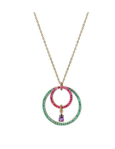 Collar para Mujer Acero Dorado Doble Aro Multicolor - Viceroy 13167C100-39