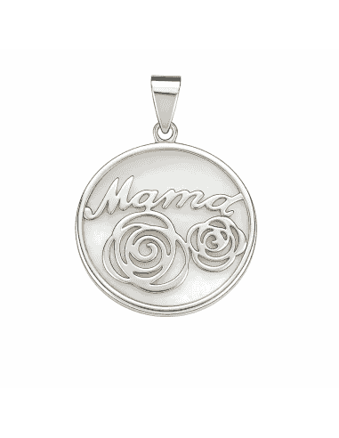 Colgante para Mujer “Mamá” en Plata de Ley  y Nácar - Plata 925