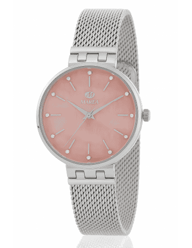 Reloj para Mujer de Acero con Malla y Esfera Rosa Nácar - Marea B54270/2
