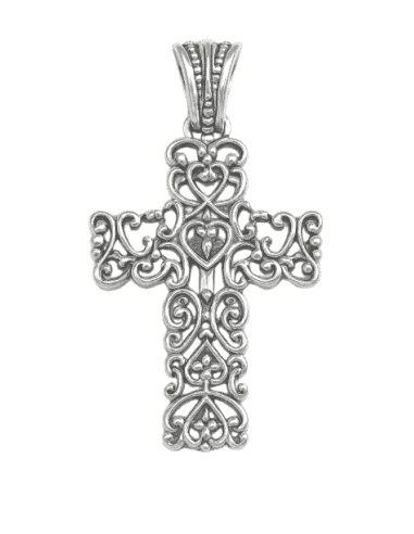 Colgante Cruz de Filigrana en Plata de Ley para Mujer - Plata 925