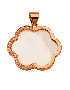 Colgante para Mujer Flor de Plata con Nácar y Circonitas - PLata 925
