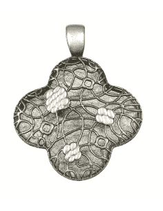 Colgante para Mujer de Plata en Forma de Flor con Filigrana - Plata 925