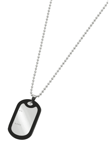 Collar para Hombre de Acero Chapa Militar - Marea D00107/34