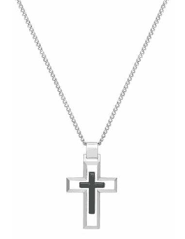 Collar para Hombre con Cruz de Acero Bicolor - Viceroy 75321C01000
