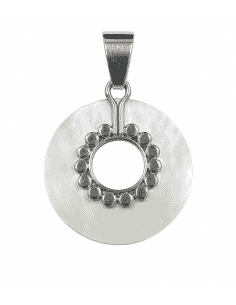 Colgante para Mujer de Plata y Nácar Circular - Plata 925