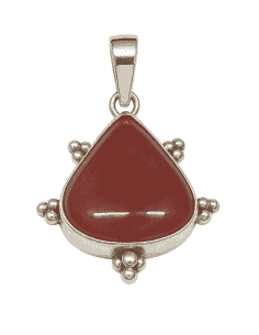 Colgante para Mujer de Plata con Piedra Natural Triangular - Plata 925