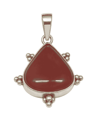 Colgante para Mujer de Plata con Piedra Natural Triangular - Plata 925