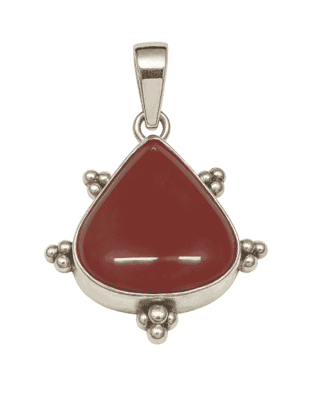 Colgante para Mujer de Plata con Piedra Natural Triangular - Plata 925