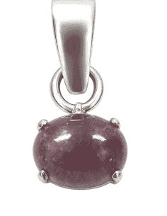 Colgante para Mujer de Plata con Piedra Natural Ovalada - Plata 925