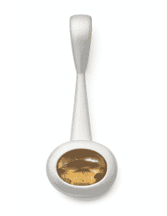 Colgante para Mujer de Plata con Topacio Sintético Amarillo Ovalado - Plata 925