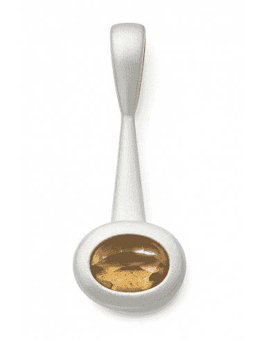 Colgante para Mujer de Plata con Topacio Sintético Amarillo Ovalado - Plata 925