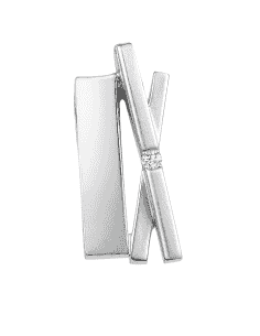 Colgante para Mujer de Plata con Forma Abstracta y Circonita - Plata 925