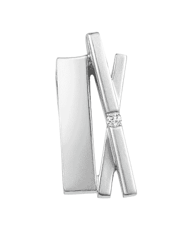 Colgante para Mujer de Plata con Forma Abstracta y Circonita - Plata 925