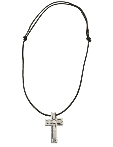 Collar para Hombre Cruz de Acero y chapita de...