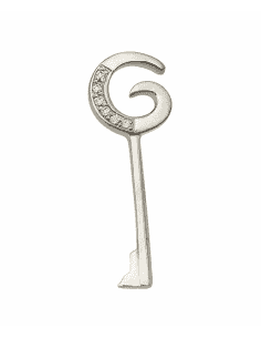 Colgante para Mujer de Plata en Forma de Llave con Circonitas - Plata 925