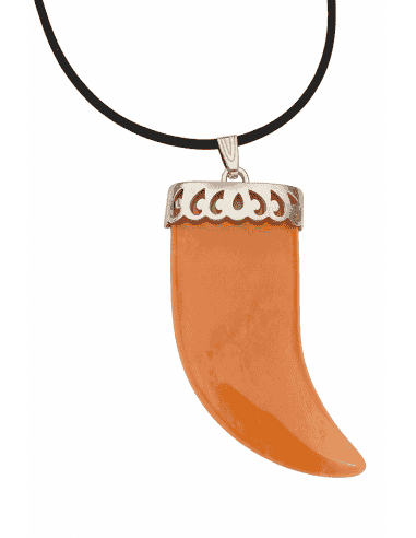 Collar para mujer de plata con colgante Cuerno de piedra - Plata 925