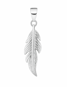 Colgante para mujer de plata en forma de pluma - Plata 925