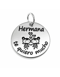 Colgante para Mujer de Plata " Te Quiero Mucho hermana" - Plata 925