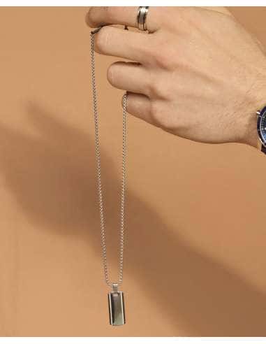 Collar para Hombre de Acero con colgante -...