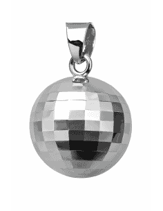 Colgante para Mujer de Plata Llamador de Ángel Bola Lapidada - Plata 925