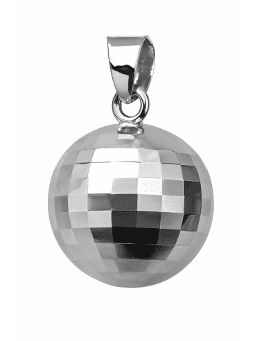 Colgante para Mujer de Plata Llamador de Ángel Bola Lapidada - Plata 925