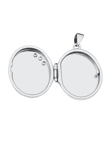 Colgante Guardapelo Ovalado con Circonitas (...