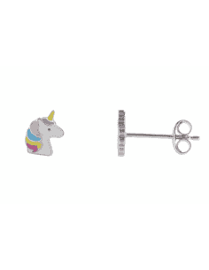 Pendientes para Niña Unicornio Esmaltado multicolor - Salvatore 02A0171