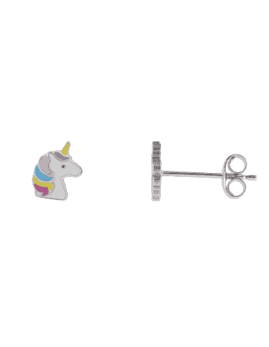 Pendientes para Niña Unicornio Esmaltado multicolor - Salvatore 02A0171