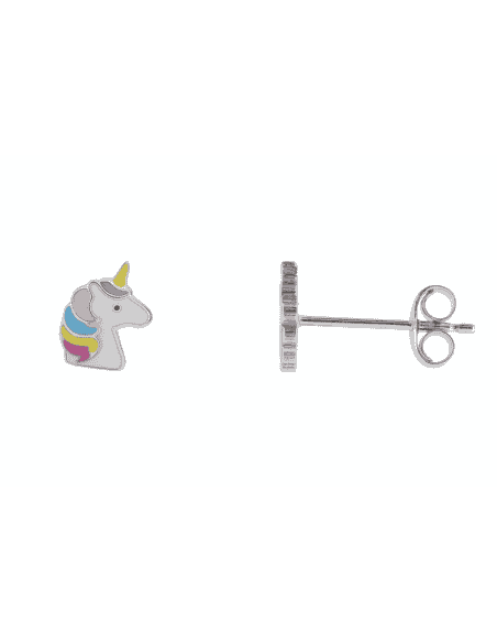 Pendientes para Niña Unicornio Esmaltado multicolor - Salvatore 02A0171
