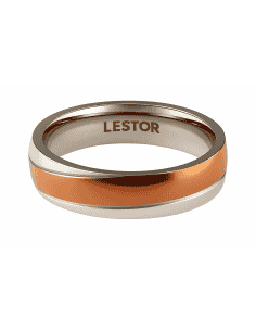 Anillo para Hombre de Acero Bicolor - Lestor R15172/SCA17
