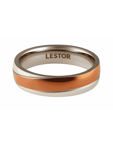 Anillo para Hombre de Acero Bicolor - Lestor R15172/SCA17