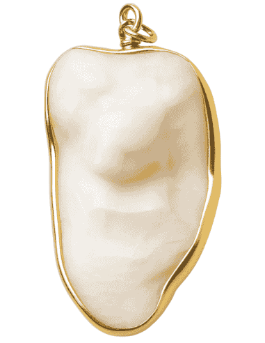 Colgante Hueso Corvina Cerco de Oro - Oro Amarillo 18K
