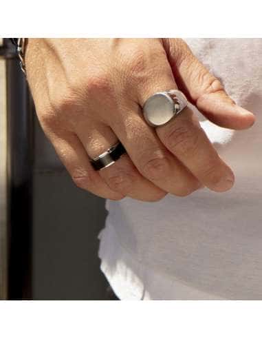 Anillo para Hombre de Acero - Lotus LS2395/3/226