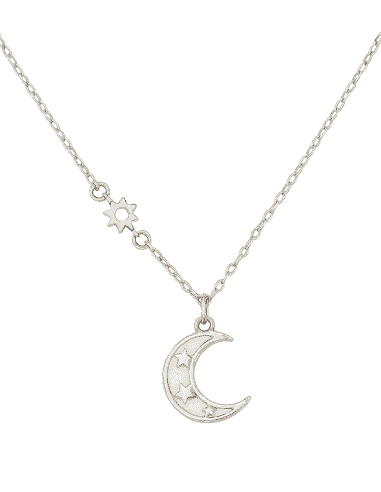 Collar para Mujer de plata con media Luna de Nácar - Plata 925