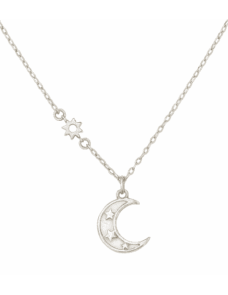 Collar para Mujer de plata con media Luna de Nácar - Plata 925