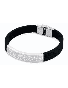 Pulsera para Hombre caucho negro y Acero - Lotus LS1560/2/1