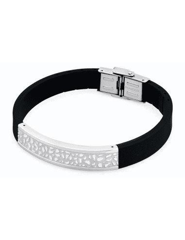 Pulsera para Hombre caucho negro y Acero - Lotus LS1560/2/1