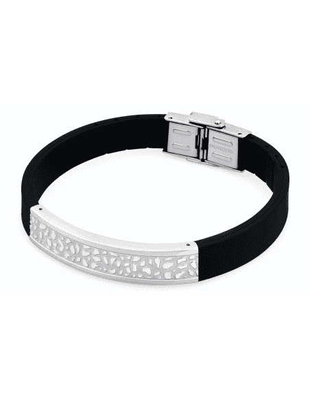Pulsera para Hombre caucho negro y Acero - Lotus LS1560/2/1