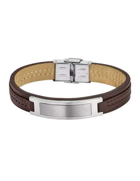 Pulsera para Hombre de Acero y Cuero Marrón - Lotus LS1808-2/1
