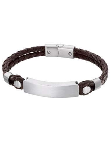 Pulsera para Hombre de Piel marrón y Acero - Lotus LS2103/2/1